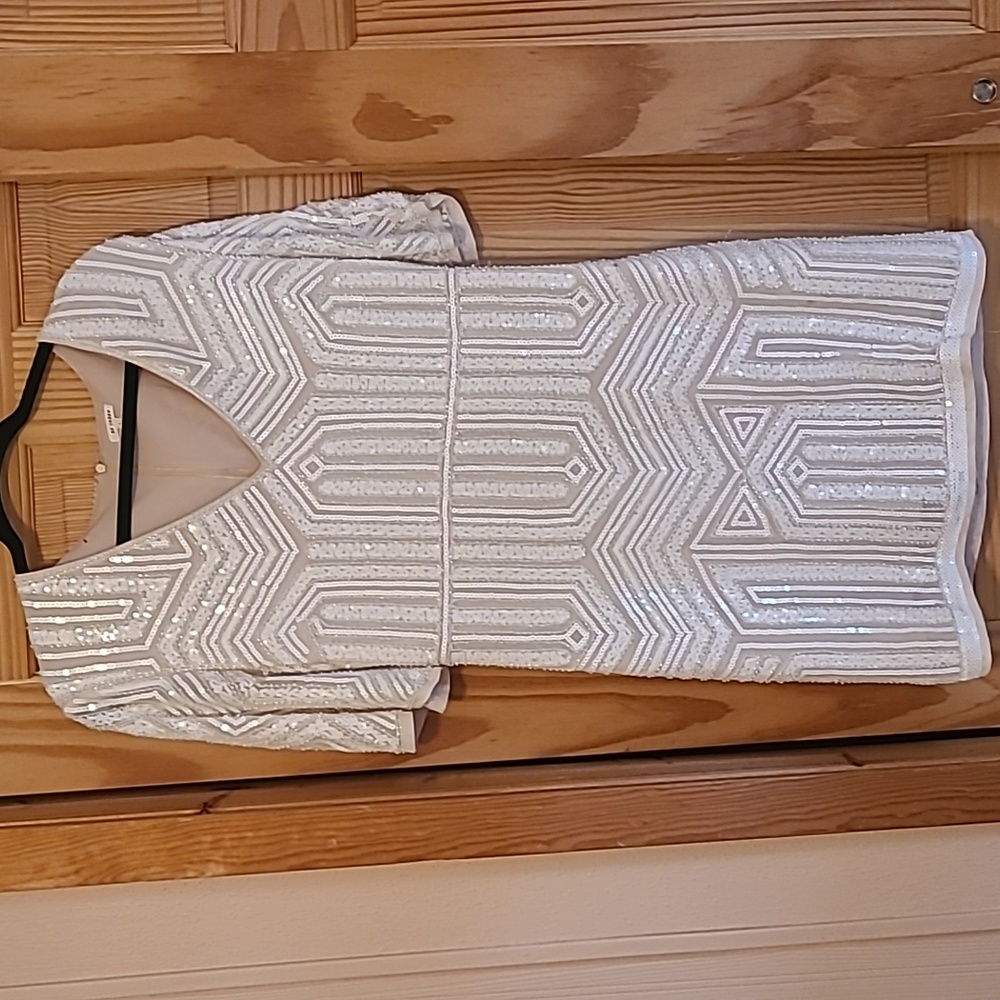 White sequin dress